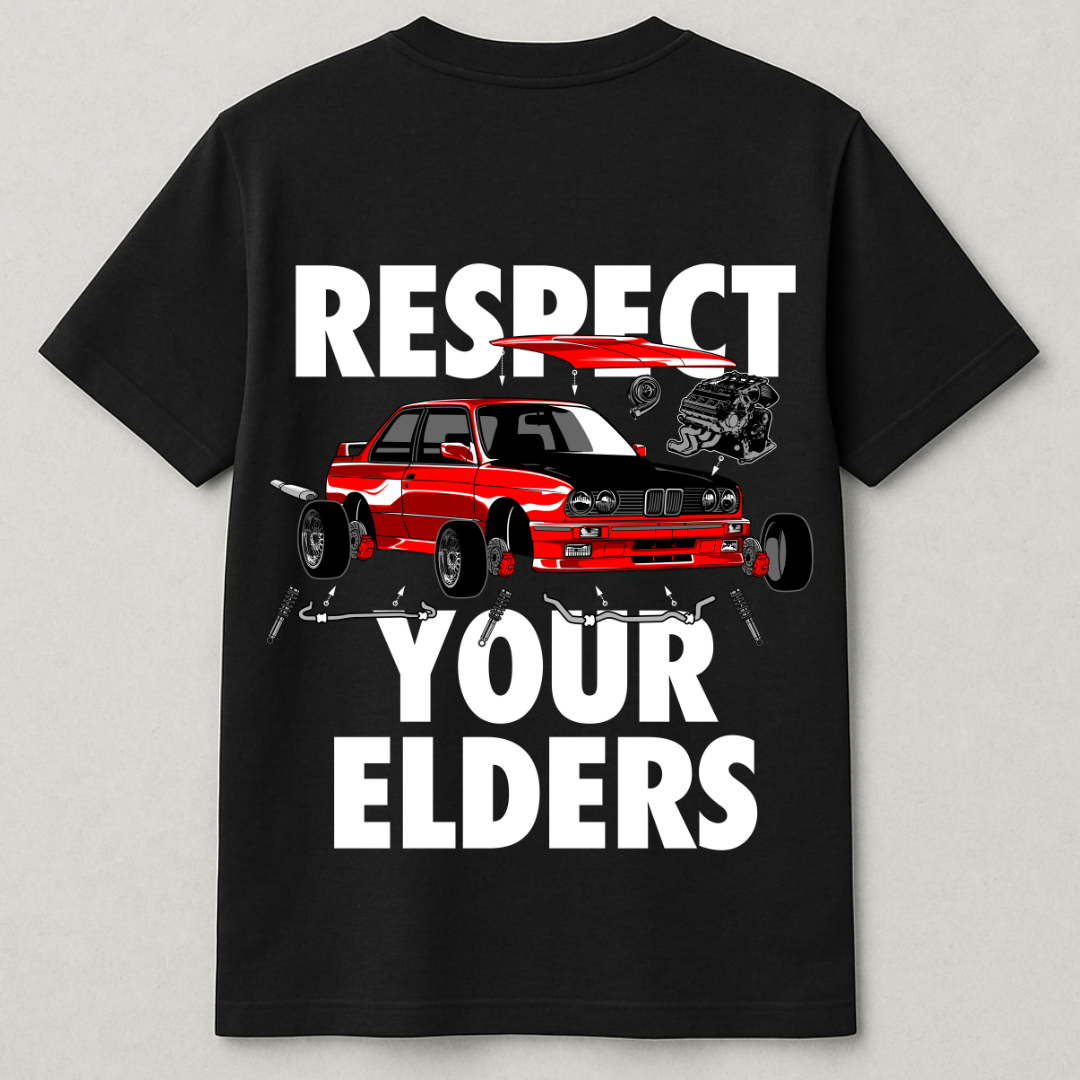 Turbo Legends – White Retro Car Tee